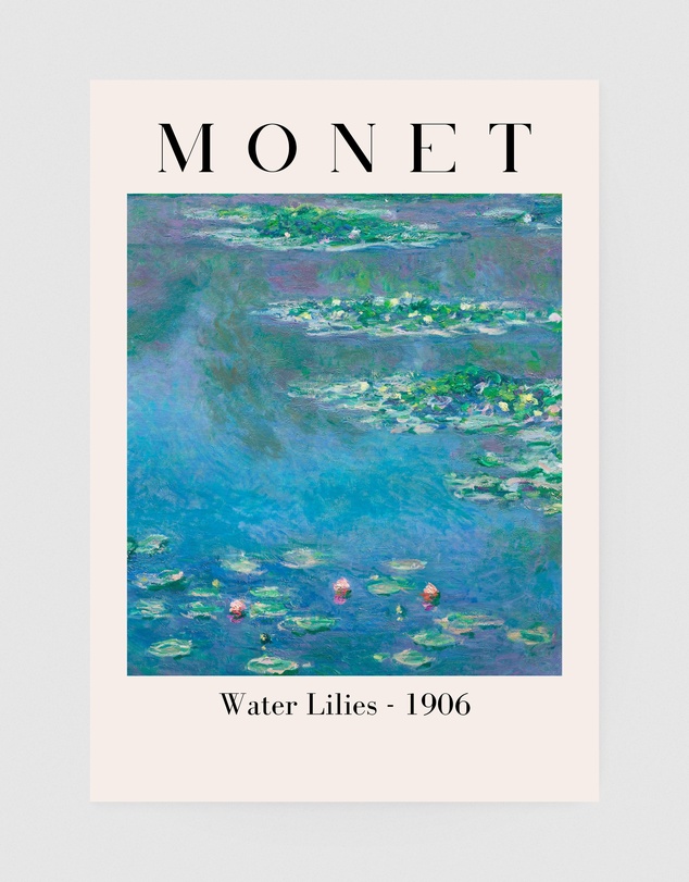 Inka Arthouse - Water Lilies by Claude Monet Art Print