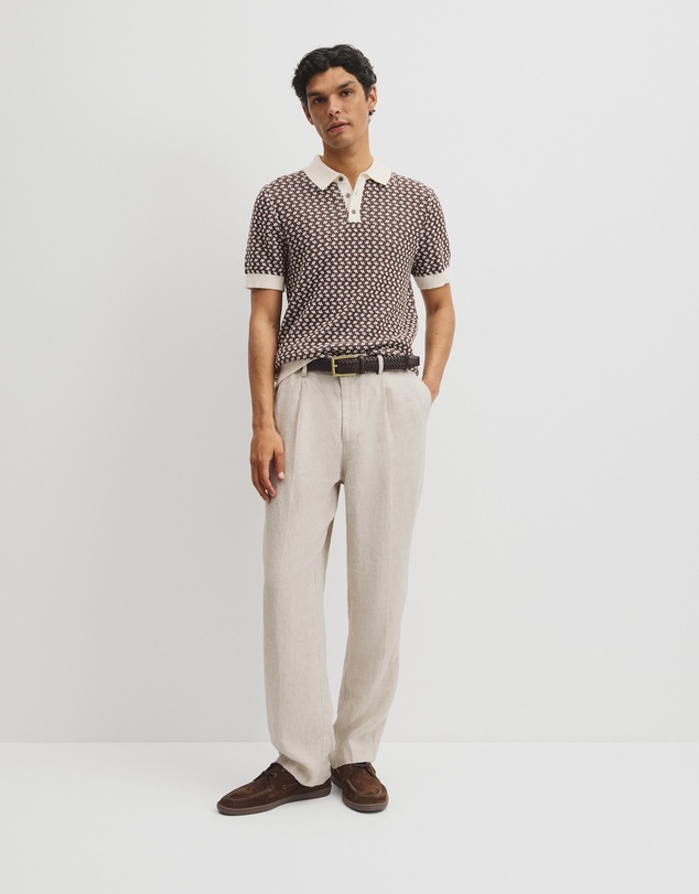 Country Road - Australian Cotton Jacquard Knit Polo