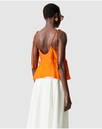 & Other Stories - Peplum-Frill Strap Top