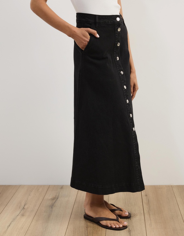 Atmos&Here - Aston Denim Midi Skirt