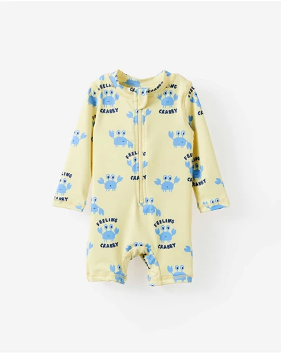 Cotton On Kids - Baby Long Sleeve All In One Swimsuit