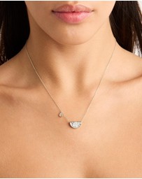 By Charlotte - Lotus Birthstone Necklace - June