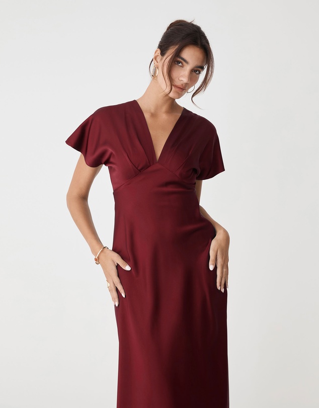 Forcast - Catalina V-Neck Satin Dress