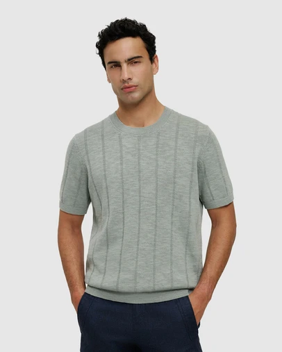 Trenery - Linen Cotton Slub Knit T-shirt