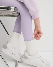 Country Road - Organically Grown Cotton Blend Solid Rib Legging