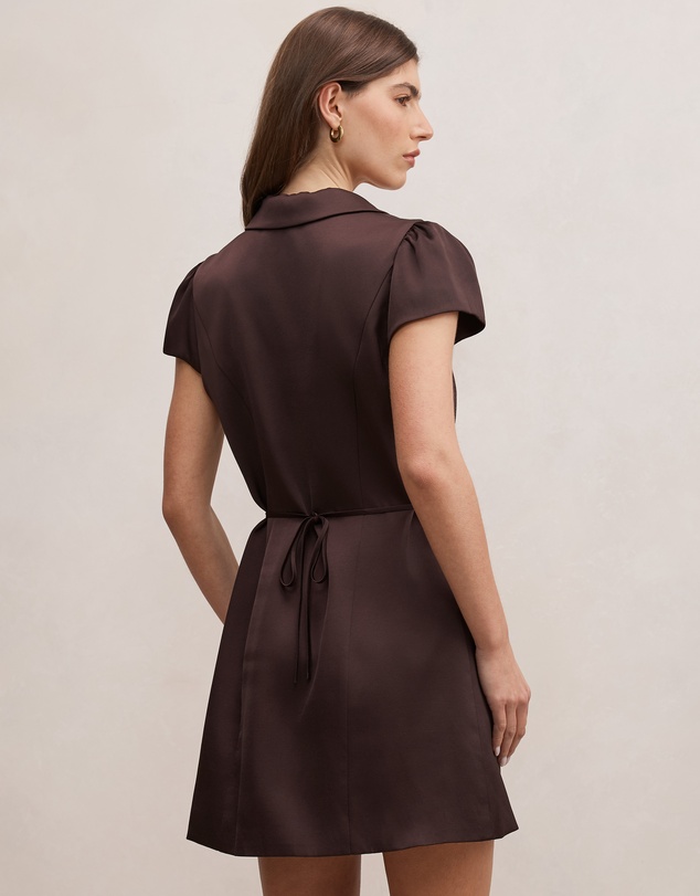 Forever New - Blair Satin Collared Mini Dress