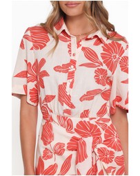 Petal & Pup - Leyton Mini Dress - Red Floral