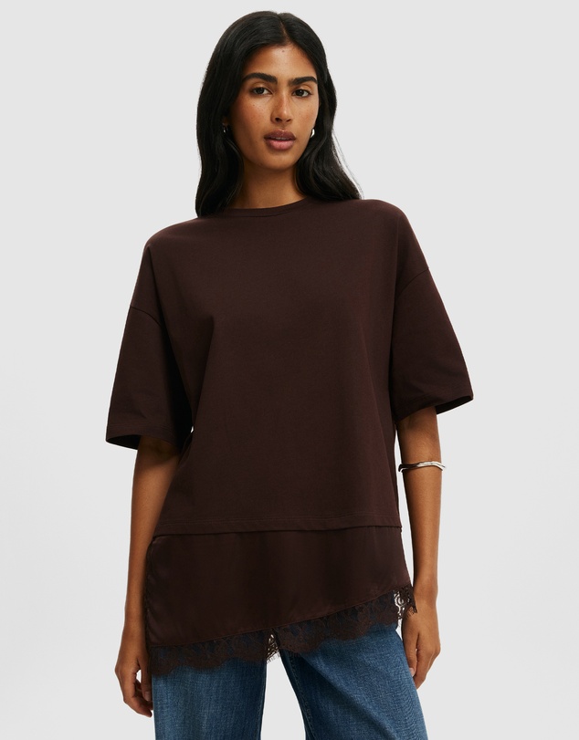 Cotton On - Satin Layered T-Shirt