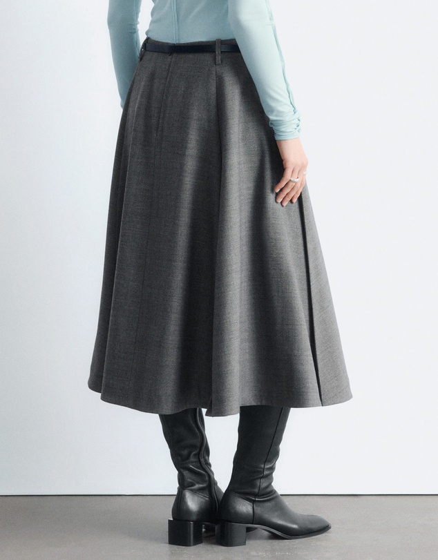 & Other Stories - Pleated Wool Midi Skirt