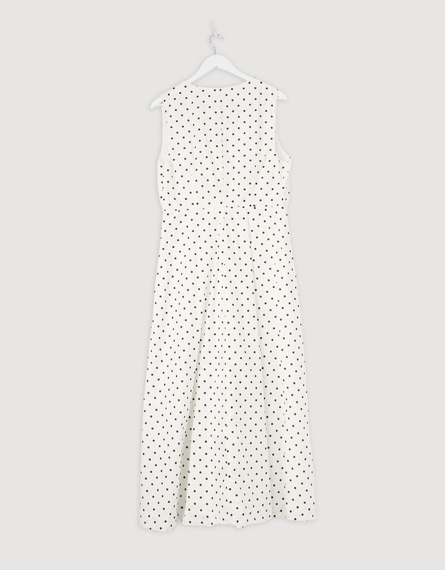 Revibe - Repaired AERE Juniper Tie Front Cotton Midi Dress - AU 14