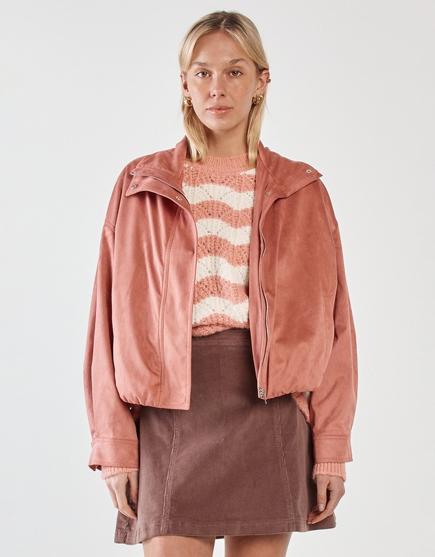 Sass - Sara Suede Bomber Jacket
