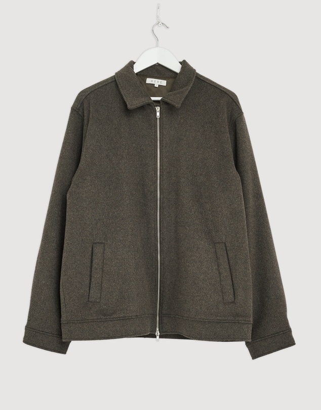 Revibe - Repaired AERE Wool Double Zip Jacket - International-L