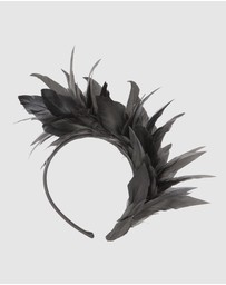 Max Alexander - Modern Black Racing Fascinator