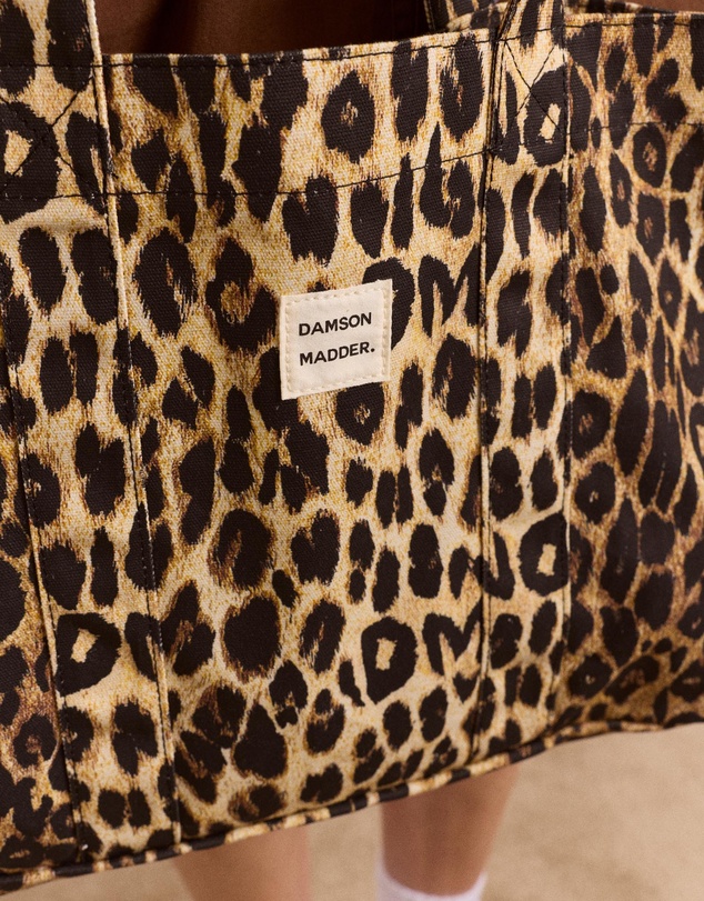 Damson Madder - Canvas Leopard Tote