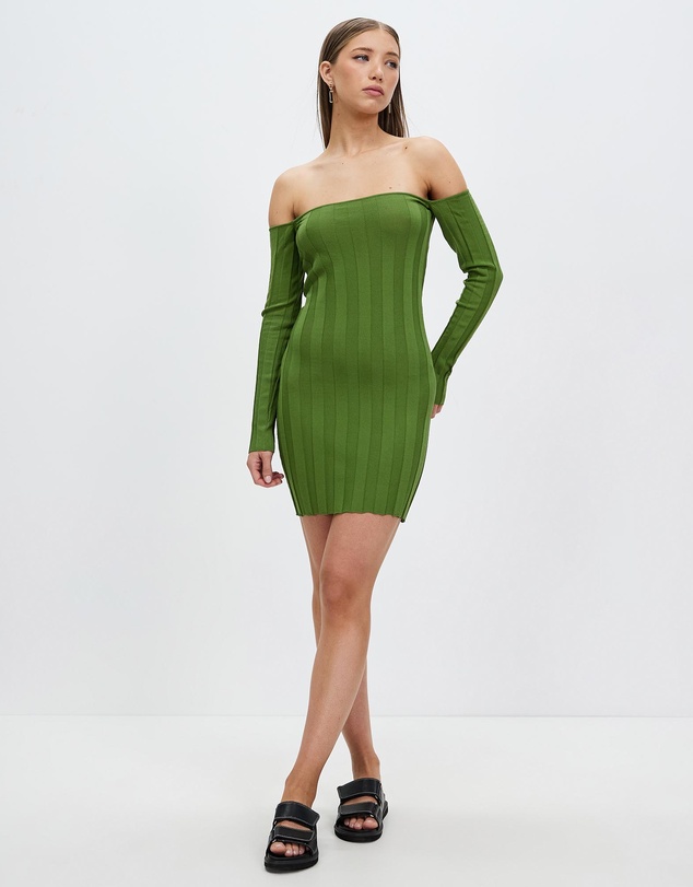 Third Form - Liaison Knit Off Shoulder Mini Dress