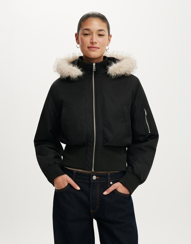 Cotton On - Remi Hooded Bomber Jacket