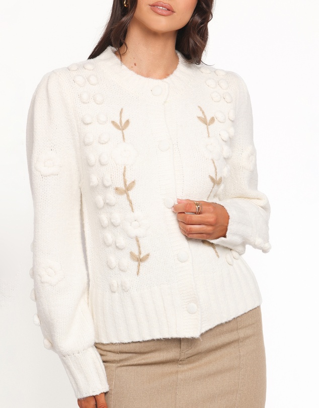 Petal & Pup - Cleo Floral Cardigan - Cream