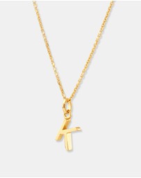 Michael Hill - K Initial Pendant in 10kt Yellow Gold