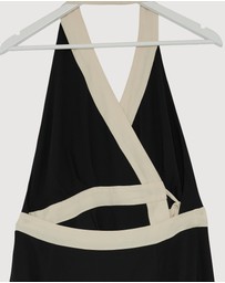 Revibe - Repaired BY JOHNNY. Azaria Wrap Mini Dress - AU 12
