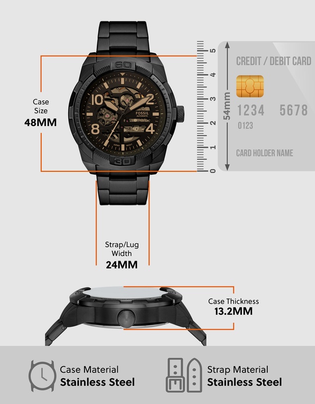 Fossil - Bronson Black Analogue Watch