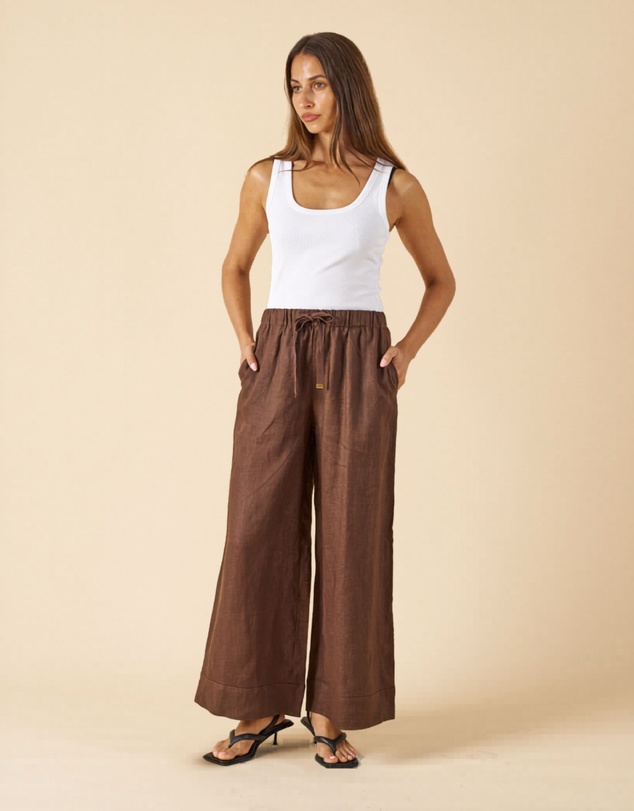 CAMIXA - Palazzo Linen Pants