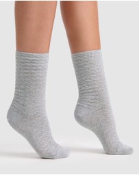 Levante - 3 Pack 100% Textured Cotton Sock