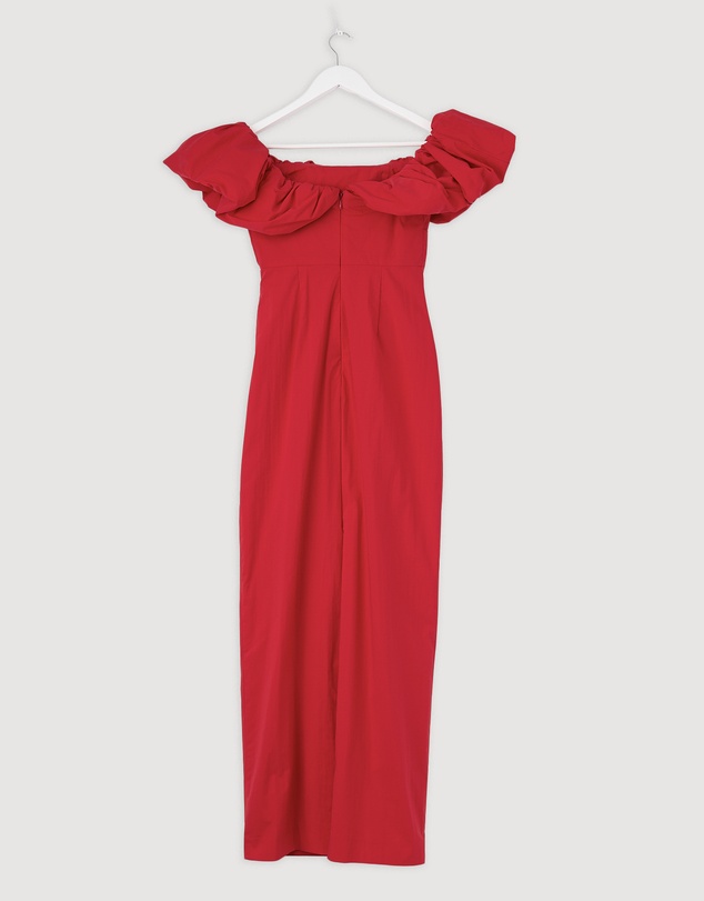 Revibe - Repaired Shona Joy Campbell Off Shoulder Bubble Maxi Dress - AU 6