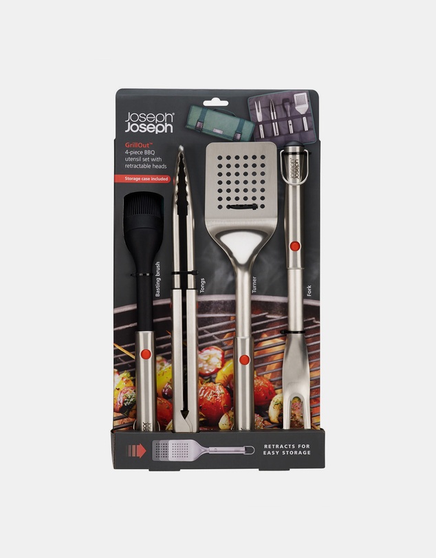 Joseph Joseph - GrillOut™ 4-piece BBQ Utensil Set with Storage Case