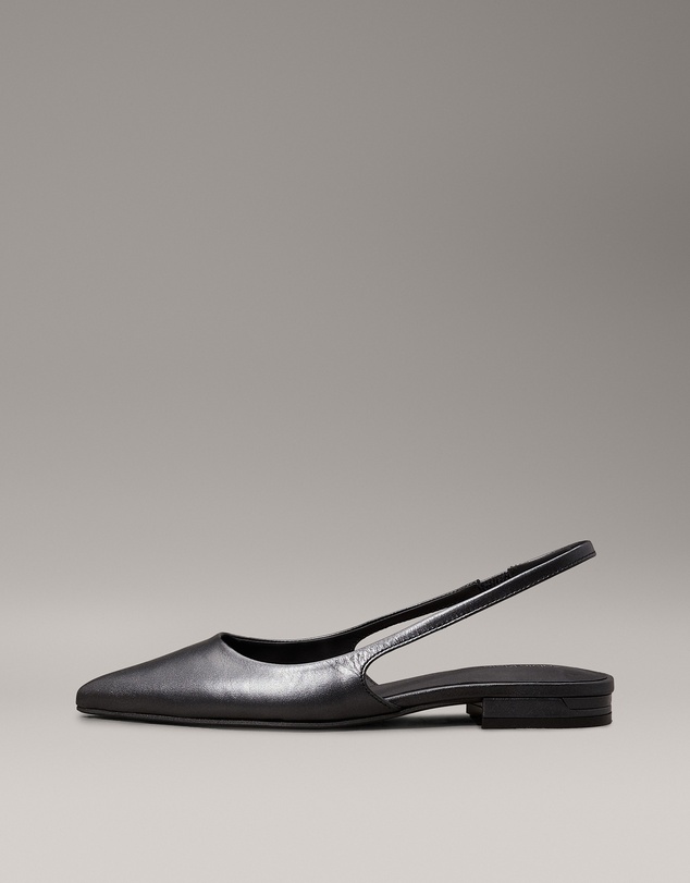 Calvin Klein - Leather Slingback Ballerinas