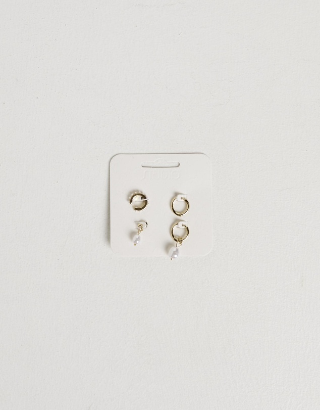 Studio - Statement Seeker Pearl Earring Pack