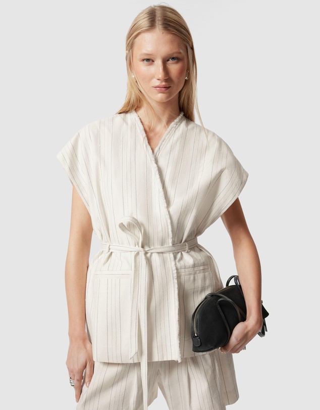 & Other Stories - Raw-Edge Wrap Waistcoat