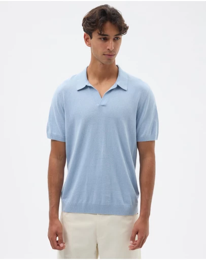 AERE - Linen Blend Knit Polo