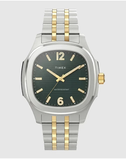 TIMEX - Marquee 41mm Green Dial Stainless Steel Bracelet Watch