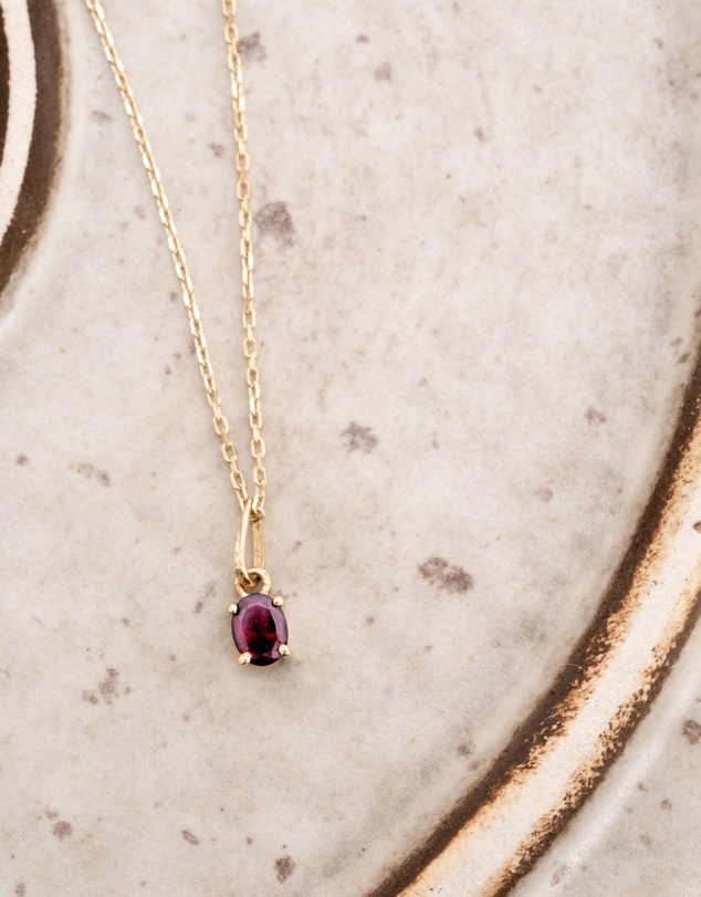 Luna Rae - Solid Gold - Ruby Necklace