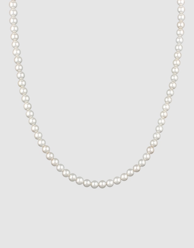 Kuzzoi - ICONIC EXCLUSIVE - Classic Shell Pearl Necklace in Gold-Plated 925 Sterling Silver