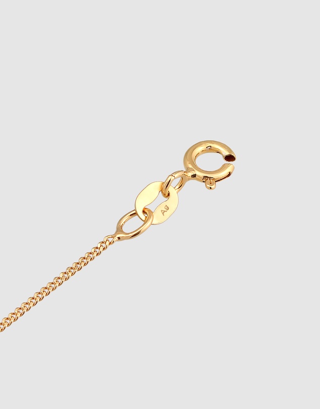 Elli Jewelry - Necklace Heart Cut-Out Design 925 Sterling Silver Gold-Plated