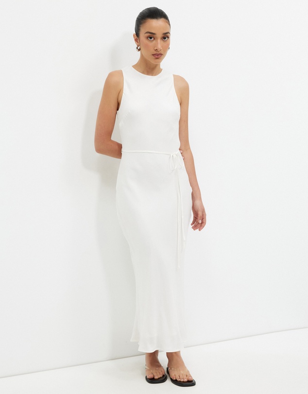 Calli - Cupro Crew Neck Dress