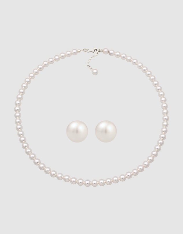 Elli Jewelry - Jewelry Set Set Pearl Elegant 925 Sterling Silver