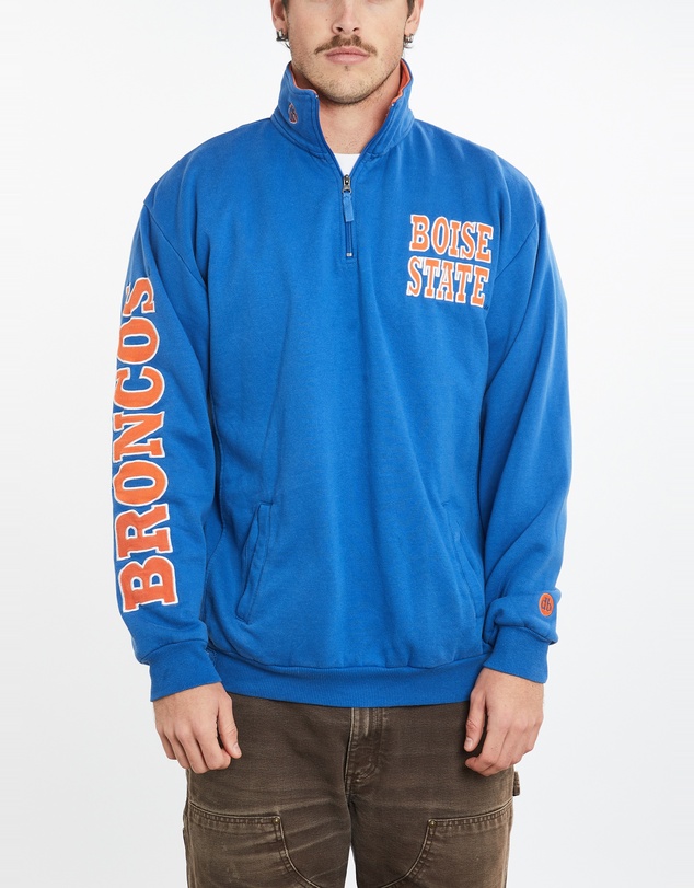 Vintage by The Real Deal - Pre Loved - Vintage Boise State Broncos Quarter Zip Sweatshirt