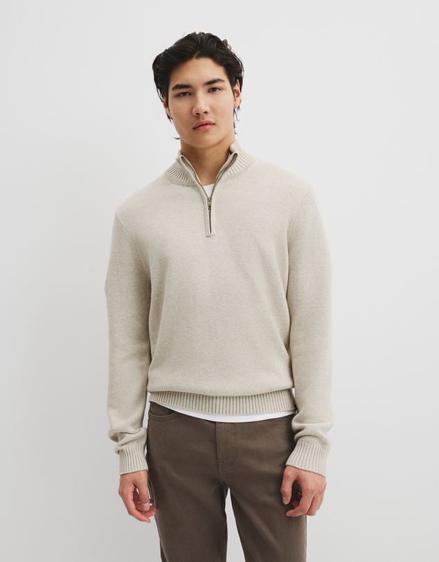 Country Road - Australian Good Earth Cotton Half Zip Knit