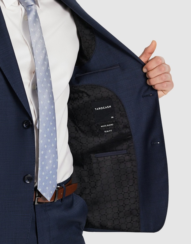 Tarocash - Ty Slim Check Wool Suit Jkt