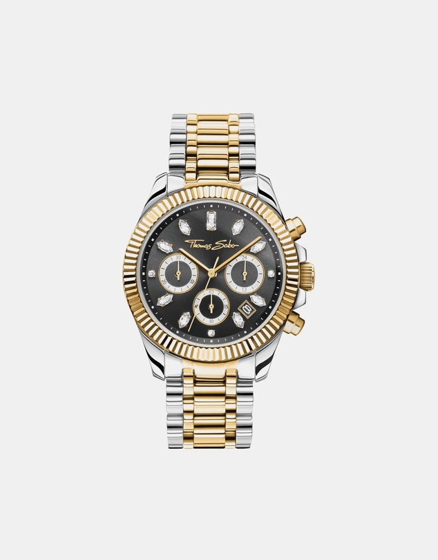 THOMAS SABO - Divine Chrono Watch with Dial in Black Yellow