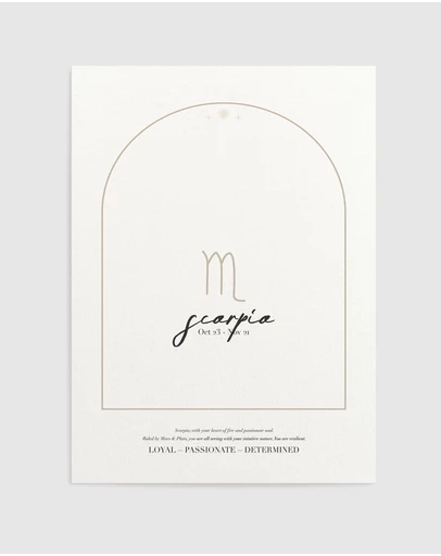 Olive et Oriel - Scorpio Zodiac Art Print