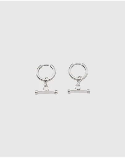 Von Treskow - T-Bar Huggie Hoop Earrings