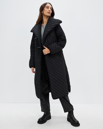 Quilted Longline Coat