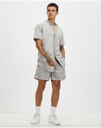 Surrounded By Ghosts - The Andradite Linen Drawstring Shorts
