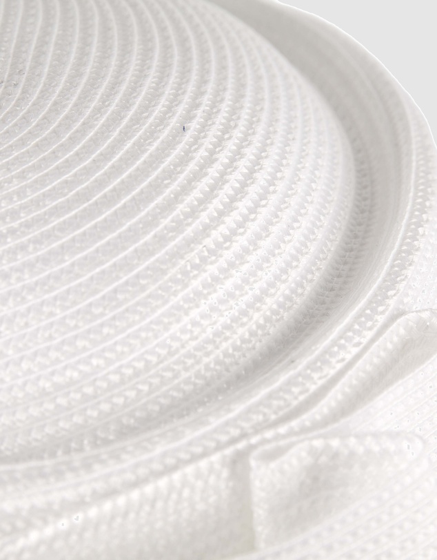 Max Alexander - White Braid Pillbox Hat