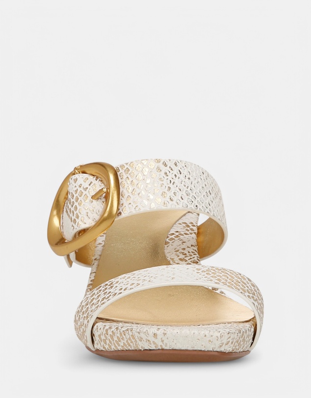 Naturalizer - Ida Dress Sandal - White/Gold Snake