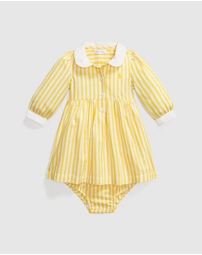 Polo Ralph Lauren - Striped Poplin Shirtdress & Bloomer - Babies