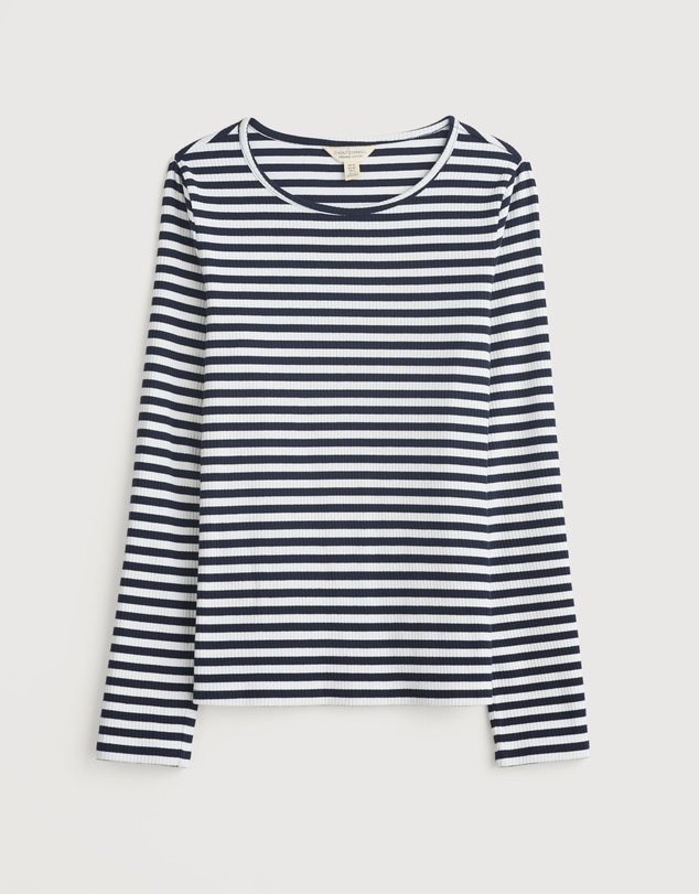 Seasalt - Seasalt Cornwall Navy Gorse Lane Rib Top